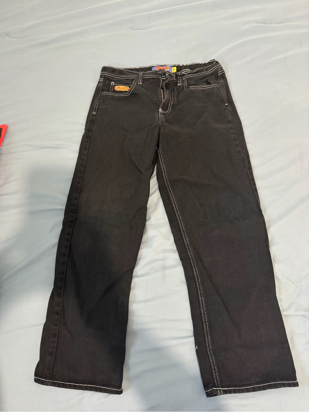 Empyre Black Kids Jeans with White Contrast Stitching